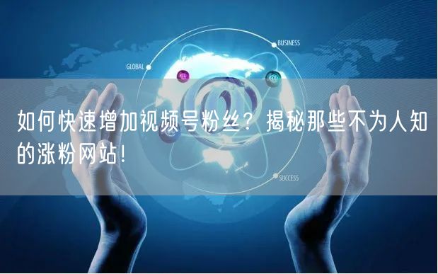 如何快速增加视频号粉丝？揭秘那些不为人知的涨粉网站！