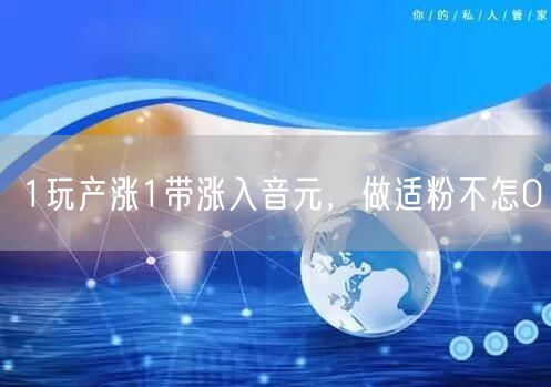 1玩产涨1带涨入音元，做适粉不怎0