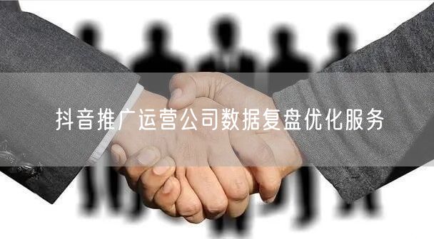 抖音推广运营公司数据复盘优化服务