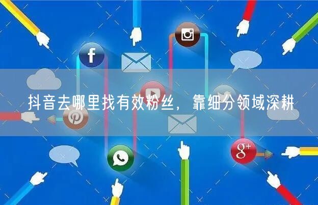 抖音去哪里找有效粉丝，靠细分领域深耕