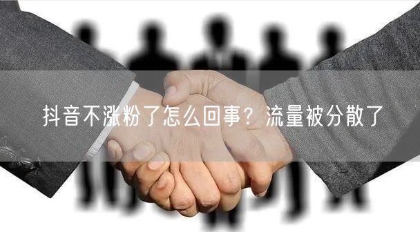 抖音不涨粉了怎么回事？流量被分散了
