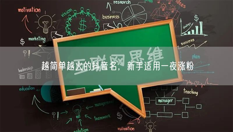 越简单越火的抖音名，新手适用一夜涨粉