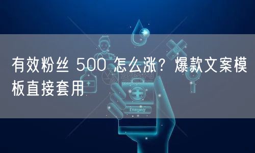 有效粉丝 500 怎么涨？爆款文案模板直接套用