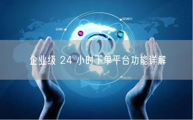 企业级 24 小时下单平台功能详解
